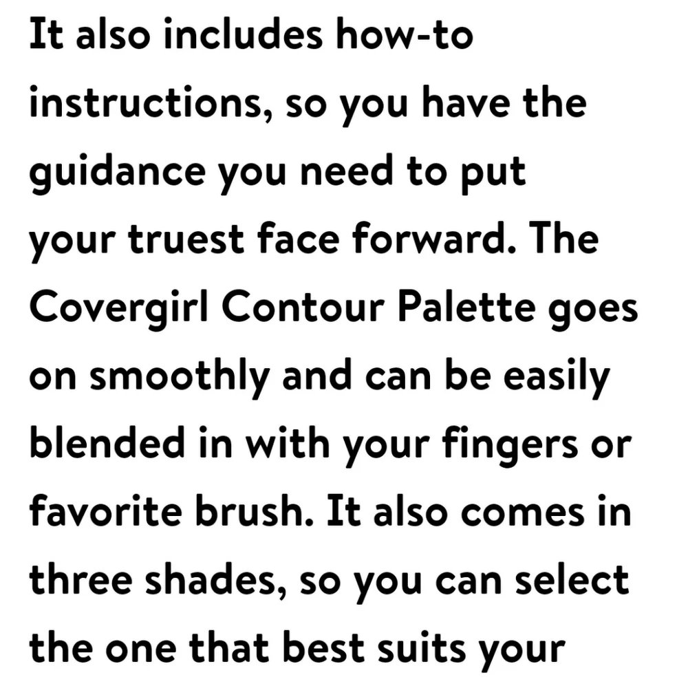 New Covergirl truBlend Contour Palette